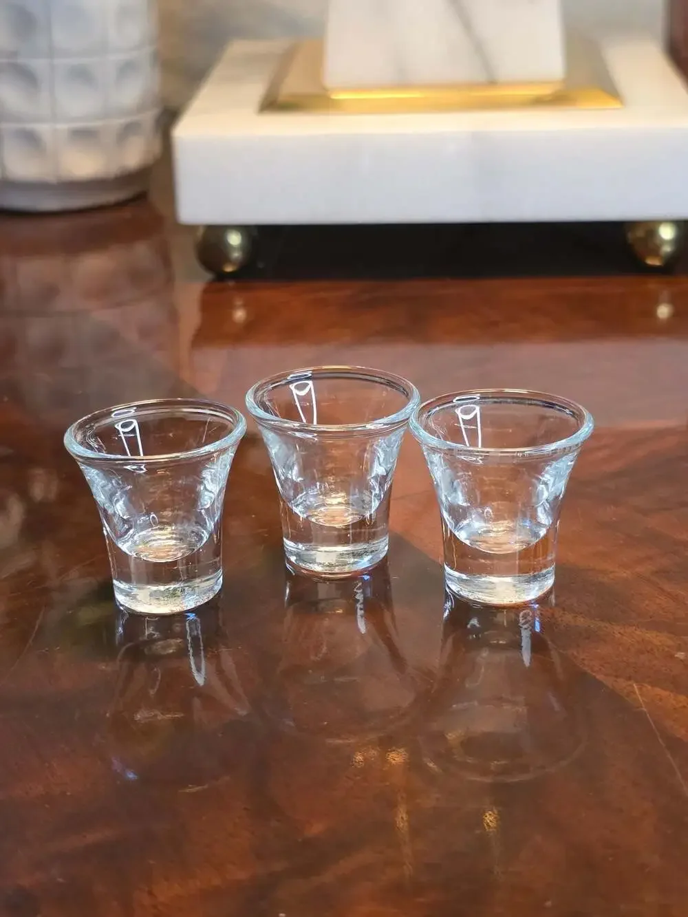 Set of 3 Clear Glass Communion Cups / Shot Glasses